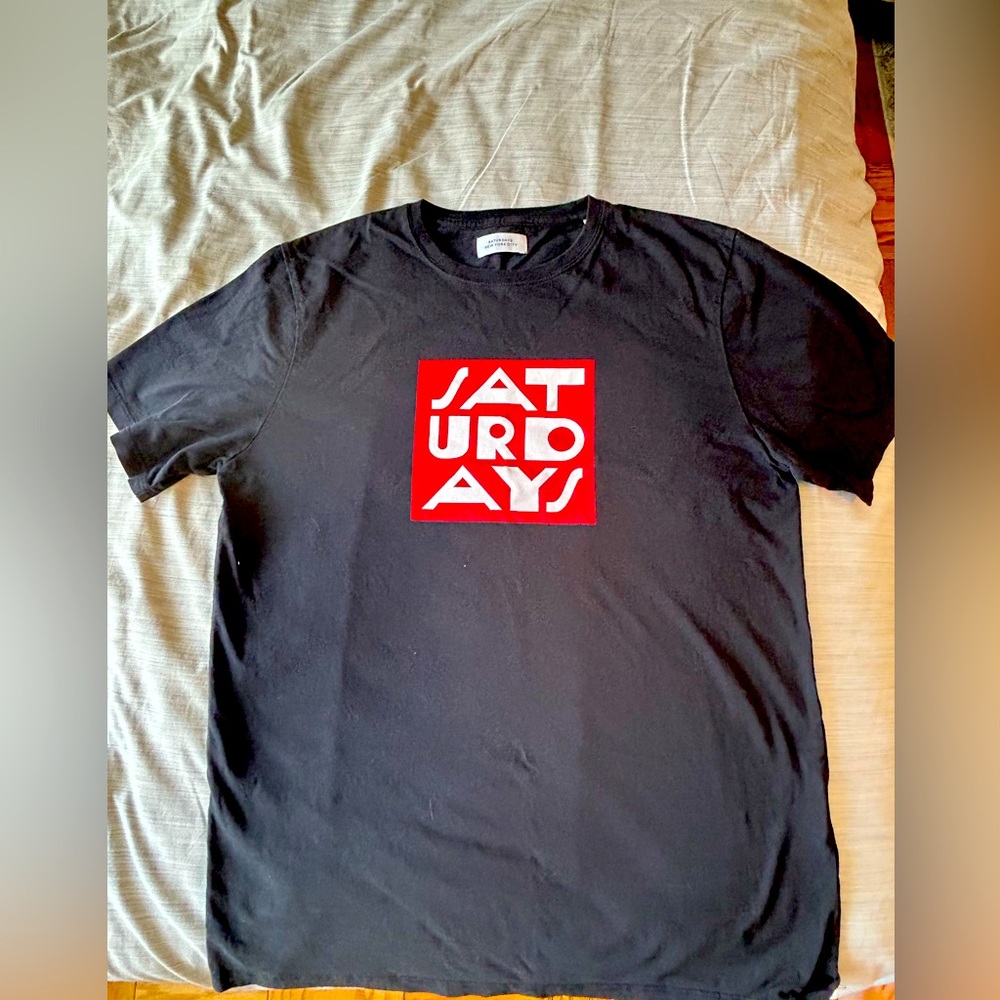 Saturdays NYC black logo t shirt